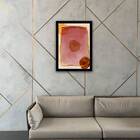 Quadro Abstrato Tons Marsala I 45x34cm - Com Vidro Moldura:ma