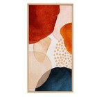 Quadro Abstrato Vermelho com Vidro 120x66cm Arte Própria