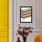 Quadro Abstrato Vintage Bauhaus Multicolor 45x34cm - Com Vidr
