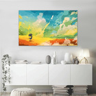 Quadro Abstratos Criança Guarda-chuva Para Sala E Quarto