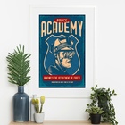 Quadro Academia De Polícia - 60x48cm Moldura Branca
