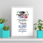 Quadro Agradecimento Ao Professor 33x24cm Moldura:madeira Bra