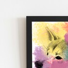 Quadro Akita Inu Cachorro Aquarela Moldura 20x30cm