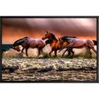 Quadro Alazões Na Praia 120x80 - Casa Da Moldura