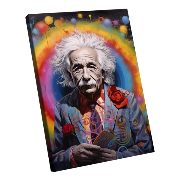 Quadro Albert Einstein Colorido -- Br Artes