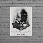 Quadro Albert Einsten Frase 24x18cm - Com Vidro Moldura:madei