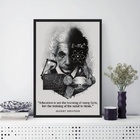 Quadro Albert Einsten Frase 33x24cm - Com Vidro Moldura:madei
