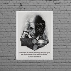 Quadro Albert Einsten Frase 45x34cm - Com Vidro Moldura:madei
