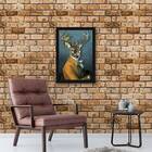 Quadro Alce Nobre 24x18cm - Com Vidro Moldura:madeira Preta