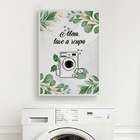 Quadro Alexa Lave A Roupa 45x34cm Moldura:madeira Branca