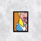 Quadro Alice Sexy 45x34cm - Com Vidro Moldura:madeira Branca