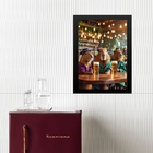 Quadro Amigos Capivaras No Bar 33x24cm Moldura:madeira Branca