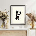 Quadro Amigos Diferentes - 60x48cm Moldura:madeira Branca