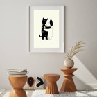 Quadro Amigos Diferentes - 60x48cm Moldura:madeira Preta