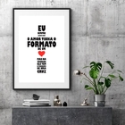 Quadro Amor Formato De Cruz - 60x48cm Moldura:madeira Preta