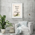 Quadro Anjo Renascentista Mãe - 60x48cm Moldura:madeira Preta