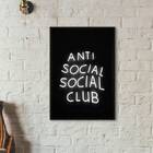 Quadro Anti Social Social Club 45x34cm - Com Vidro Moldura:ma