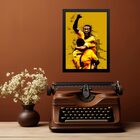 Quadro Aquarela Futebol Do Brasil - Comemoração 24x18cm - Com