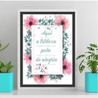 Quadro Aqui A Tristeza Pula De Alegria 24x18cm Moldura:madeir