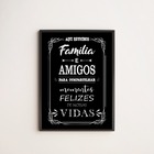 Quadro Aqui Reunimos Família E Amigos 33x24cm - Com Vidro Mol