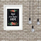 Quadro Aqui Tem Muito Amor - 60x48cm Moldura Preta