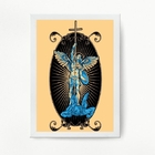 Quadro Arcanjo Miguel Arte Digital 33x24cm Moldura:madeira Pr