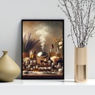 Quadro Aromaterapia - Óleos Essenciais 33x24cm - Com Vidro Mo