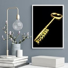 Quadro Arquétipo Chave Do Sucesso 24x18cm Moldura:madeira Bra