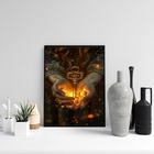 Quadro Arquétipo Chave Mágica Iluminada 33x24cm - Com Vidro M