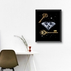 Quadro Arquétipo Chaves E Diamante 45x34cm - Com Vidro Moldur