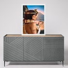 Quadro Arquétipo Cleópatra - Egito 45x34cm Moldura Preta