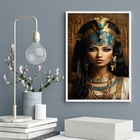 Quadro Arquétipo Cleópatra - Face 33x24cm Moldura Branca