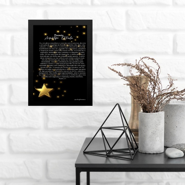 Quadro Arquétipo Da Estrela - Decreto 45x34cm Moldura Preta