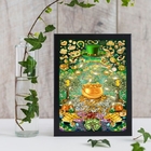 Quadro Arquétipo Da Prosperidade Pote de ouro 33x24cm Moldura