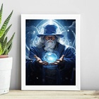 Quadro Arquétipo Do Mago 24x18cm Moldura:madeira Preta