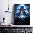 Quadro Arquétipo Do Mago 24x18cm Moldura:madeira Preta