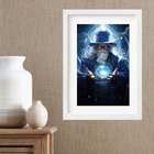 Quadro Arquétipo Do Mago - 60x48cm Moldura:madeira Branca