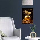 Quadro Arquétipo Maçã Dourada 33x24cm Moldura:madeira Branca