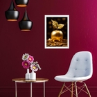 Quadro Arquétipo Maçã Dourada 33x24cm Moldura:madeira Branca