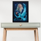 Quadro Arquétipo Mago Com Fênix 33x24cm Moldura Branca