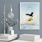 Quadro Arquétipo Sucesso Financeiro - Águia Ouro 24x18cm Mold