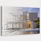 Quadro Arquitetura - 1 Tela Estampado