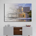 Quadro Arquitetura - 1 Tela Estampado