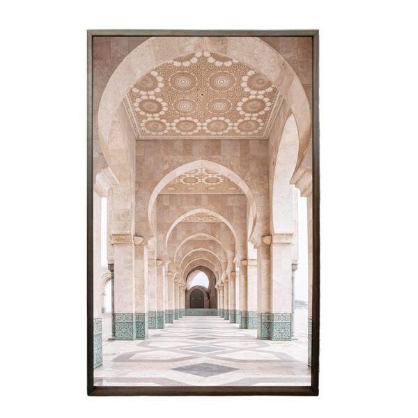 Quadro Arquitetura Marrocos II Marrom com Vidro 100x60cm Kapos Leroy