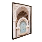 Quadro Arquitetura Marrocos Marrom com Vidro 100x60cm Kapos