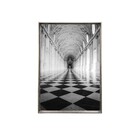 Quadro Arquitetura Preto com Vidro 120x80cm Arte Própria