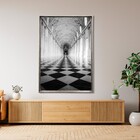 Quadro Arquitetura Preto com Vidro 120x80cm Arte Própria