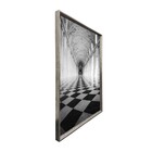 Quadro Arquitetura Preto com Vidro 120x80cm Arte Própria