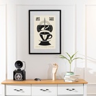 Quadro Art Deco Café - 60x48cm Moldura Branca