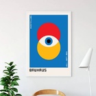 Quadro Arte Abstrata Bauhaus - Poster 33x24cm - Com Vidro Mol